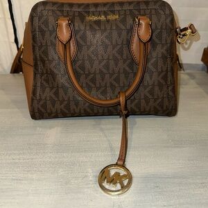 Michael Kors Brown Crossbody Bag with Signature Monogram
